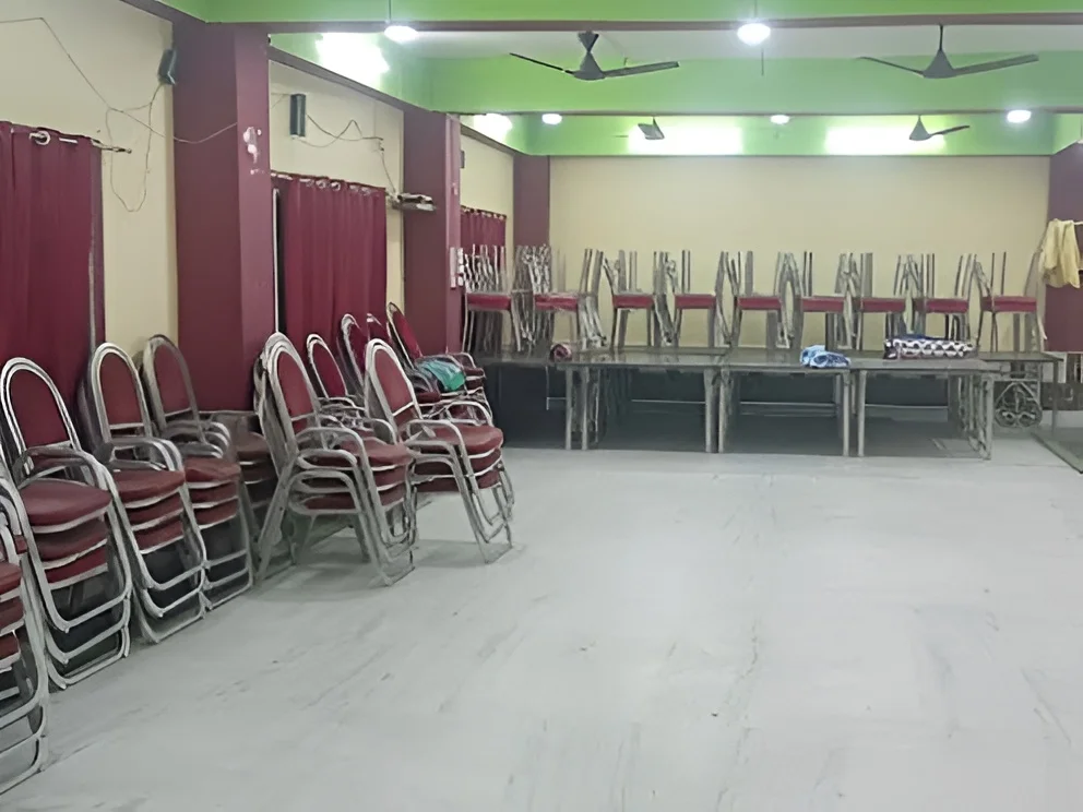 Spacious food serving zone and dining area at ARATI KUNJA